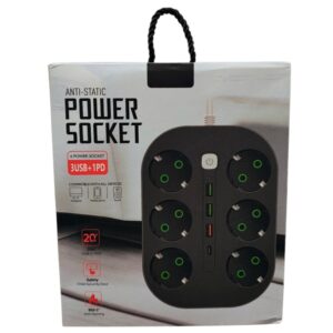 prelungitor Schuko 6 prize USB