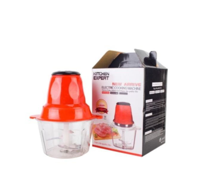 Tocător Electric Kitchen Expert 2L – 300W, 4 Lame din Inox, Bol din Sticlă - imagine 2